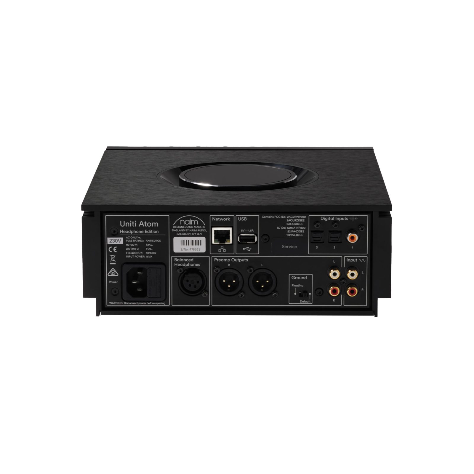Naim Unity Atom Headphone Amp Back