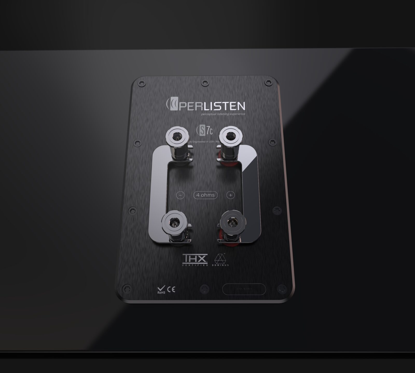 Perlisten Centre Speaker S7c Back Connectors