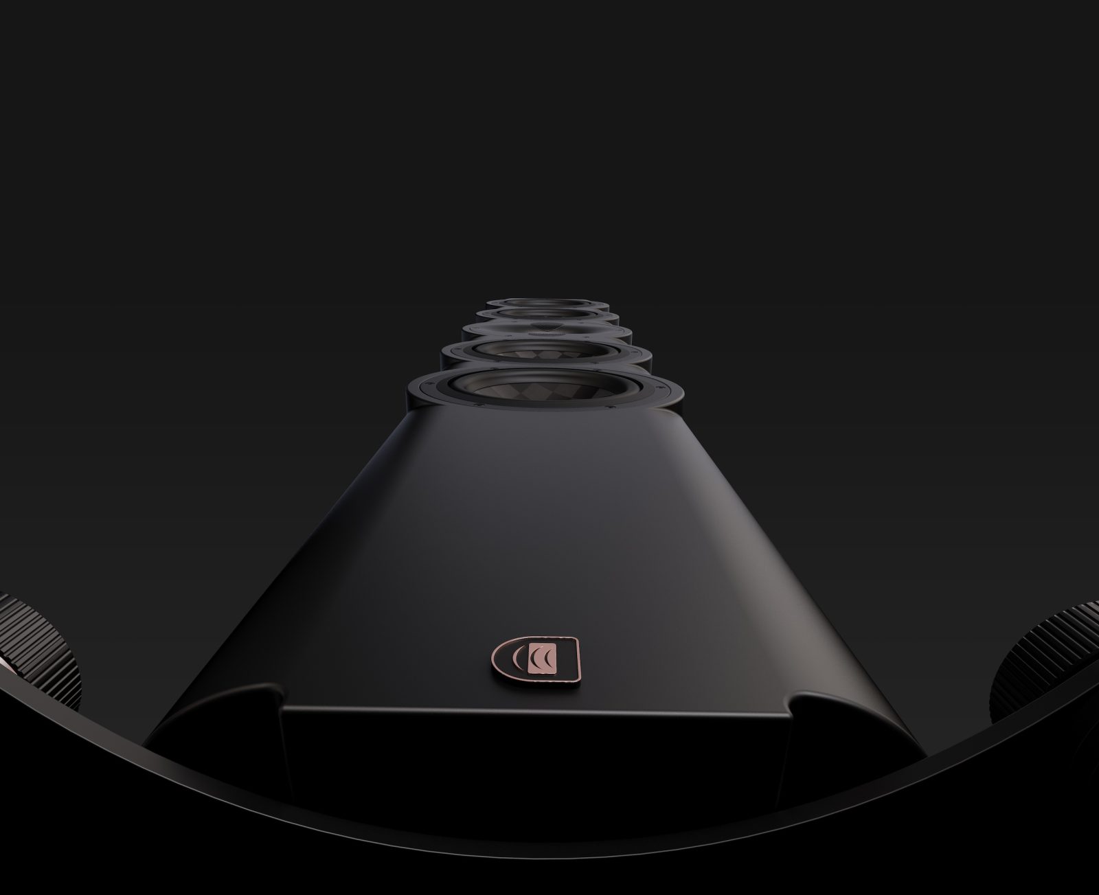 Perlisten Tower Speaker S7t Angled Skyscraper From Bottom