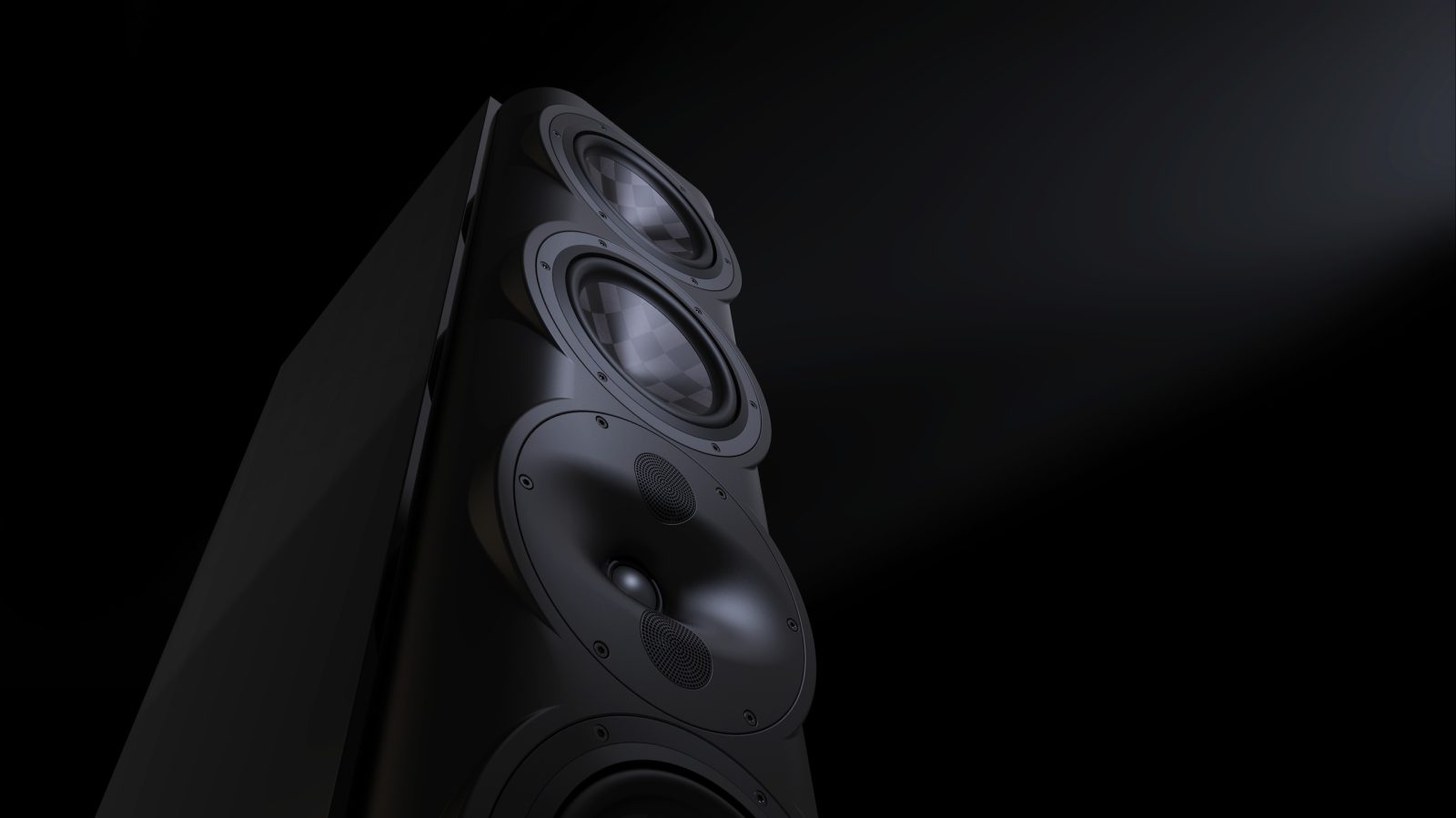 Perlisten Tower Speaker S7t Diagonal From Bottom Close Up