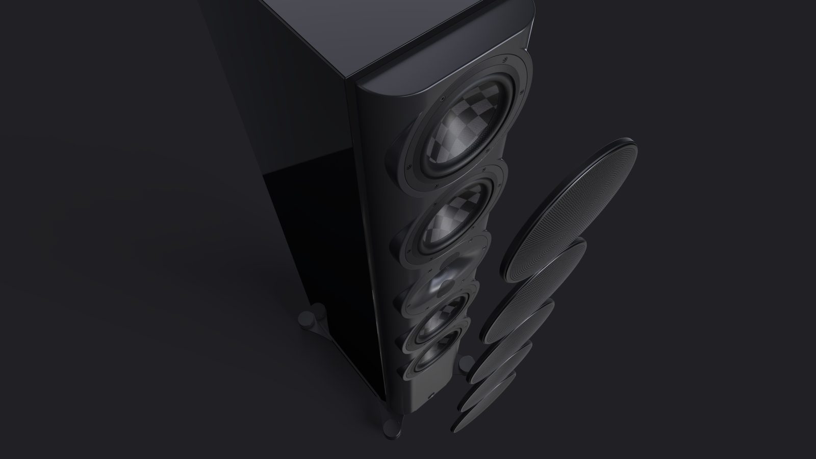 Perlisten Tower Speaker S7t Grills Exploded Top