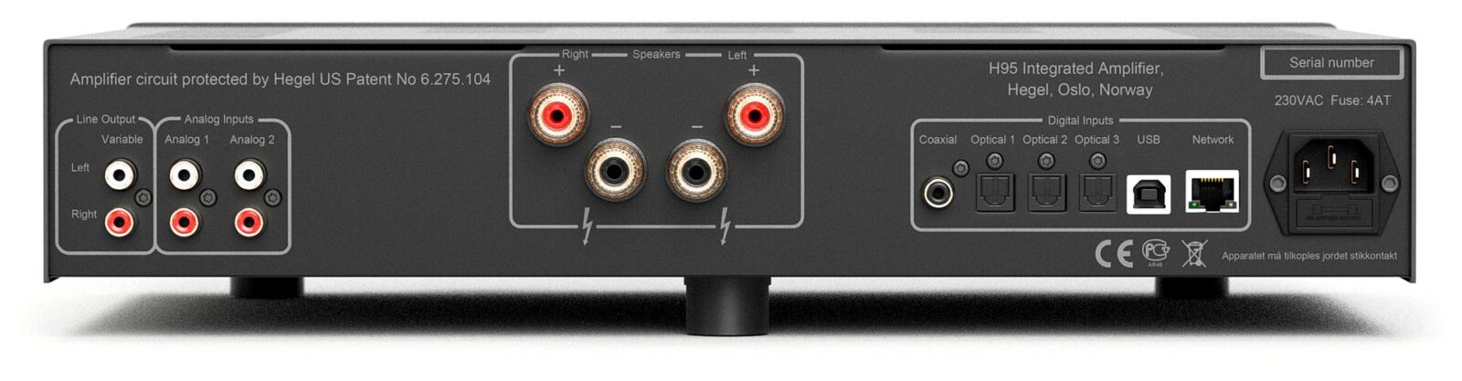 Hegel H95 Integrated Streaming Amplifier Back 1