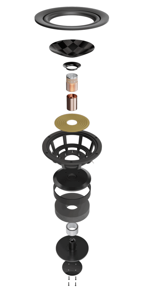 Perlisten Tower Speaker S7t Be Woofer Exploded Transp
