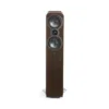 Q Acoustics 3050c Floorstanding Speakers Front View Without Grille Claro Walnut