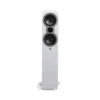 Q Acoustics 3050c Floorstanding Speakers Front View Without Grille Satin White