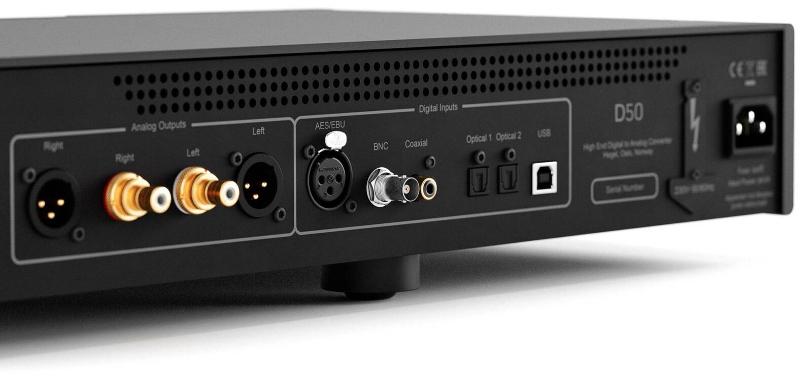 Hegel D50 Dac Back Closeup
