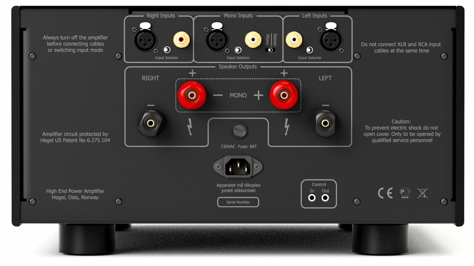 Hegel P30a Power Amplifier Back