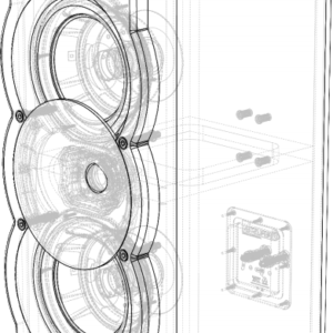 Perlisten Monitor Speaker A3m Line Drawing Transp