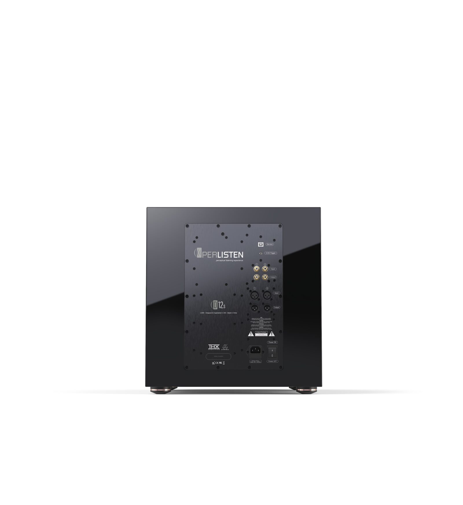 Perlisten Subwoofer D12s Back Whtbg