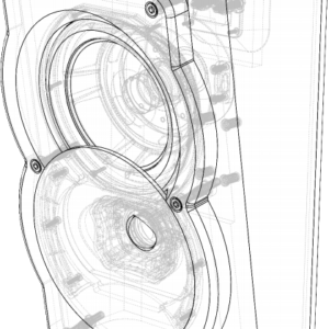 Perlisten Surround Speaker A2s Line Drawing Transp