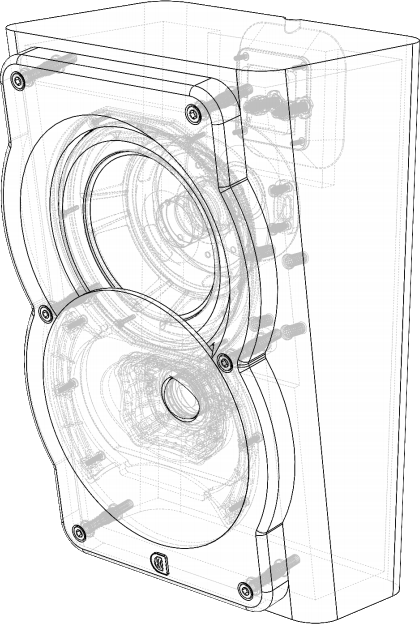 Perlisten Surround Speaker A2s Line Drawing Transp