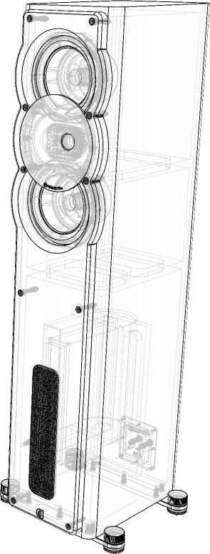 Perlisten Tower Speaker A3t Line Drawing Transp