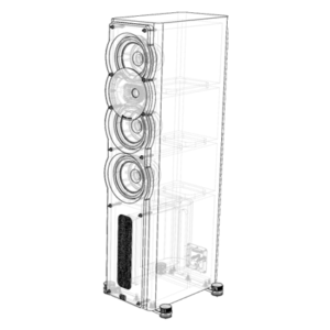 Perlisten Tower Speaker A4t Wire Drawing Transp
