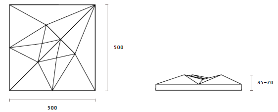 Mogu Acoustic Kite Dimension Diagram