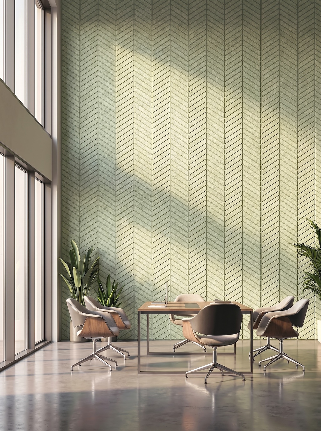 Mogu Kana Palm Acoustic Panels Office Large Wall